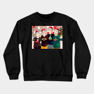 Tattooeddandy with hubby and kids Crewneck Sweatshirt